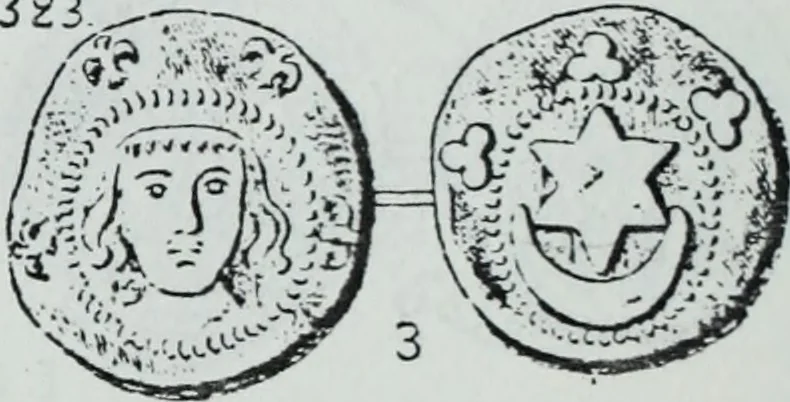 An illustration from Imitations des monnaies au type esterlin frappées en Europe pendante le XIIIe et le XIVe siècle, 1871, leaf 39