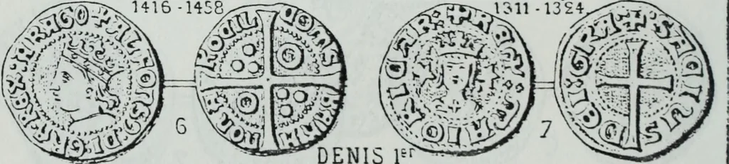 An illustration from Imitations des monnaies au type esterlin frappées en Europe pendante le XIIIe et le XIVe siècle, 1871, leaf 39