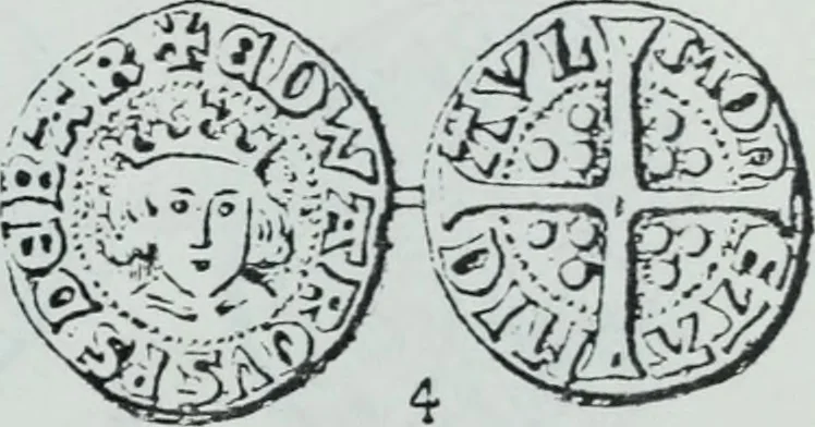 An illustration from Imitations des monnaies au type esterlin frappées en Europe pendante le XIIIe et le XIVe siècle, 1871, leaf 40