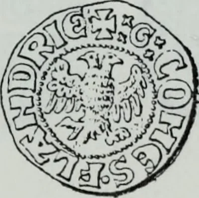 An illustration from Imitations des monnaies au type esterlin frappées en Europe pendante le XIIIe et le XIVe siècle, 1871, leaf 7