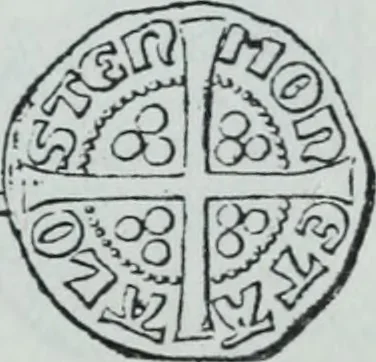 An illustration from Imitations des monnaies au type esterlin frappées en Europe pendante le XIIIe et le XIVe siècle, 1871, leaf 8