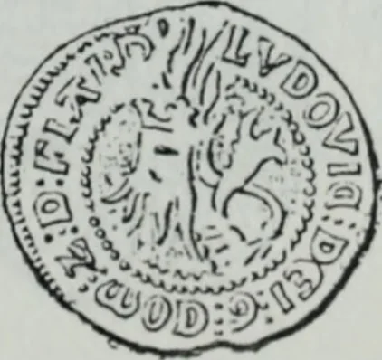 An illustration from Imitations des monnaies au type esterlin frappées en Europe pendante le XIIIe et le XIVe siècle, 1871, leaf 8