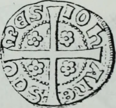 An illustration from Imitations des monnaies au type esterlin frappées en Europe pendante le XIIIe et le XIVe siècle, 1871, leaf 9