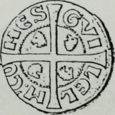 An illustration from Imitations des monnaies au type esterlin frappées en Europe pendante le XIIIe et le XIVe siècle, 1871, leaf 9