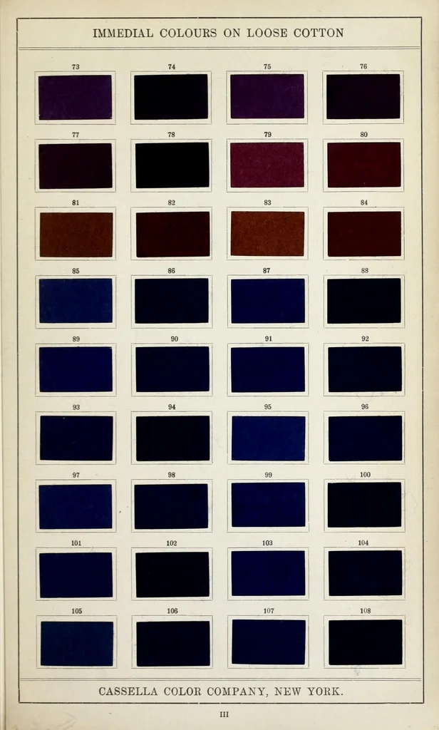 An illustration from Immedial colours on loose cotton, 1900, leaf 13
