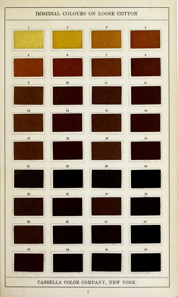 An illustration from Immedial colours on loose cotton, 1900, leaf 9