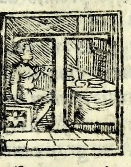 An illustration from I morti vivi : comedia, 1576, leaf 23