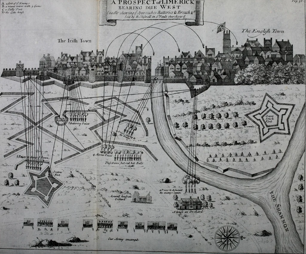 An illustration from An impartial history of the wars of Ireland, with a continuation thereof, 1693, leaf 255