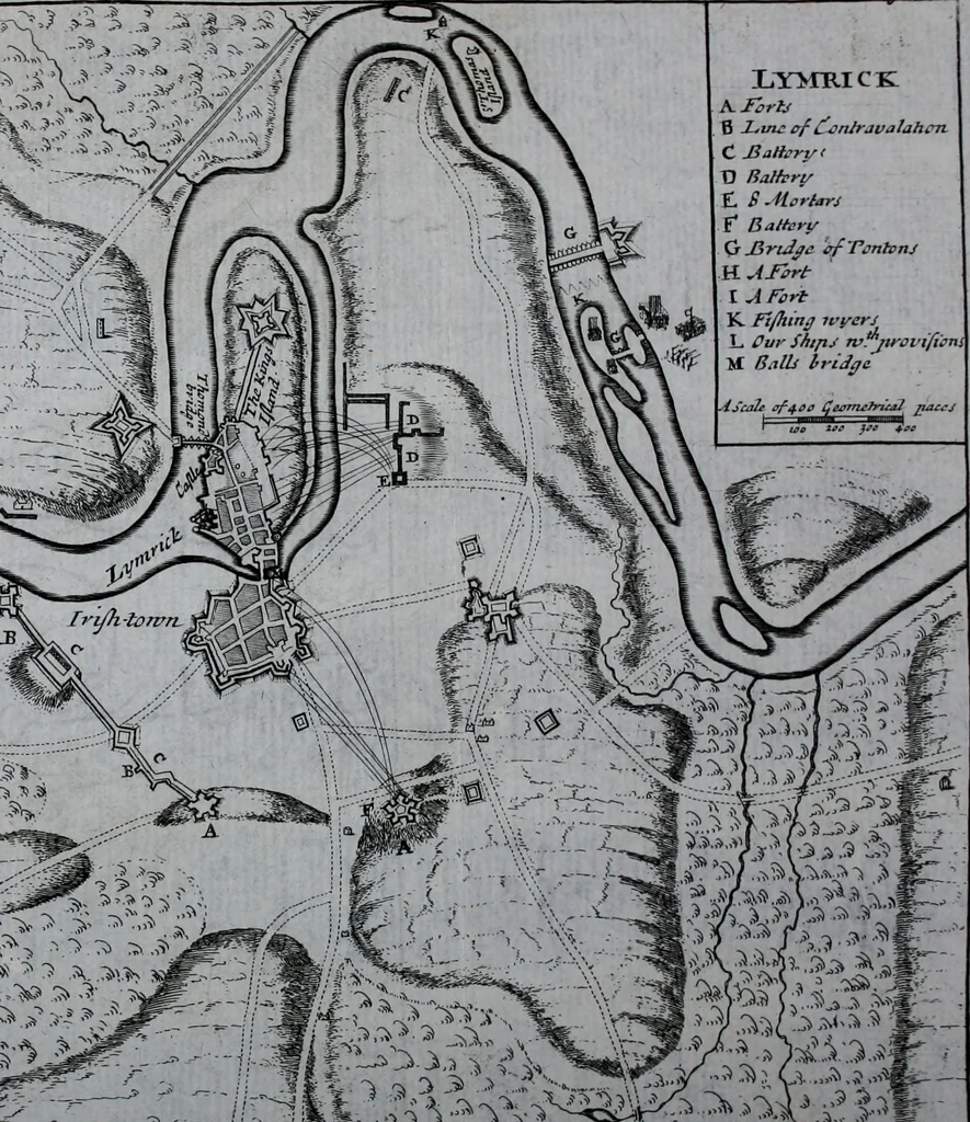 An illustration from An impartial history of the wars of Ireland, with a continuation thereof, 1693, leaf 353