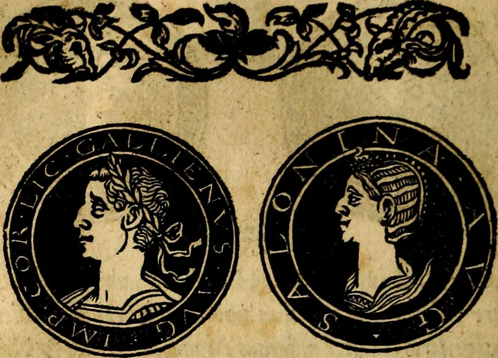 An illustration from Imperatorum et Caesarum vitæ, cum inaginibus ad vivam effigiem expressis. Libellus auctus cum elencho & iconijs consulum ab authore, 1534, leaf 101