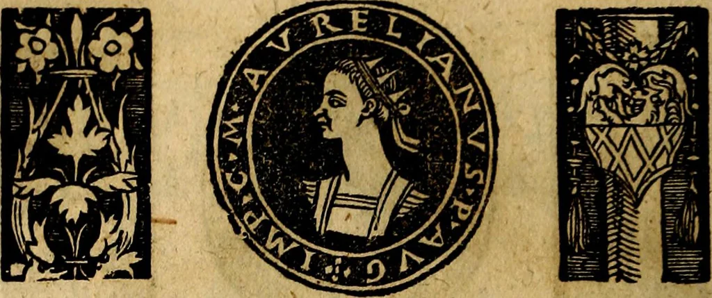An illustration from Imperatorum et Caesarum vitæ, cum inaginibus ad vivam effigiem expressis. Libellus auctus cum elencho & iconijs consulum ab authore, 1534, leaf 113