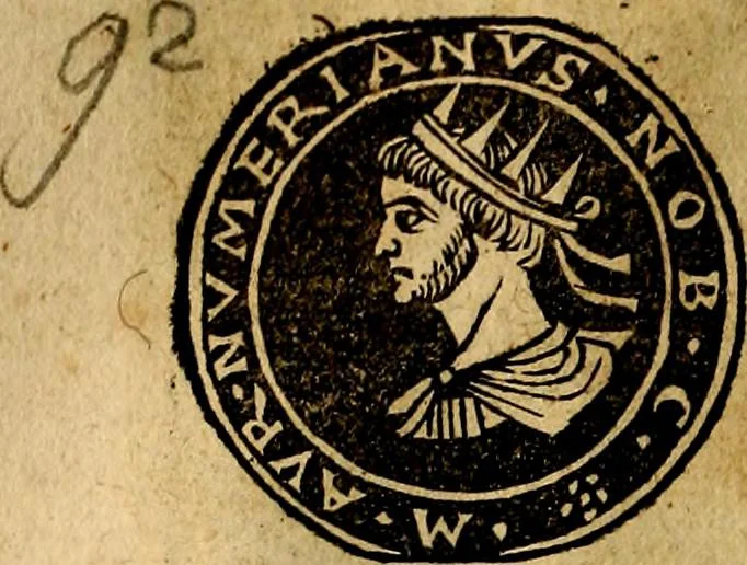 An illustration from Imperatorum et Caesarum vitæ, cum inaginibus ad vivam effigiem expressis. Libellus auctus cum elencho & iconijs consulum ab authore, 1534, leaf 117