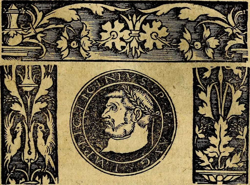 An illustration from Imperatorum et Caesarum vitæ, cum inaginibus ad vivam effigiem expressis. Libellus auctus cum elencho & iconijs consulum ab authore, 1534, leaf 122