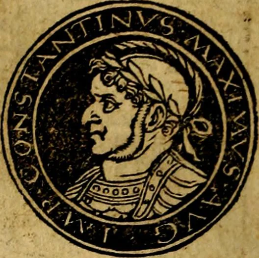 An illustration from Imperatorum et Caesarum vitæ, cum inaginibus ad vivam effigiem expressis. Libellus auctus cum elencho & iconijs consulum ab authore, 1534, leaf 123