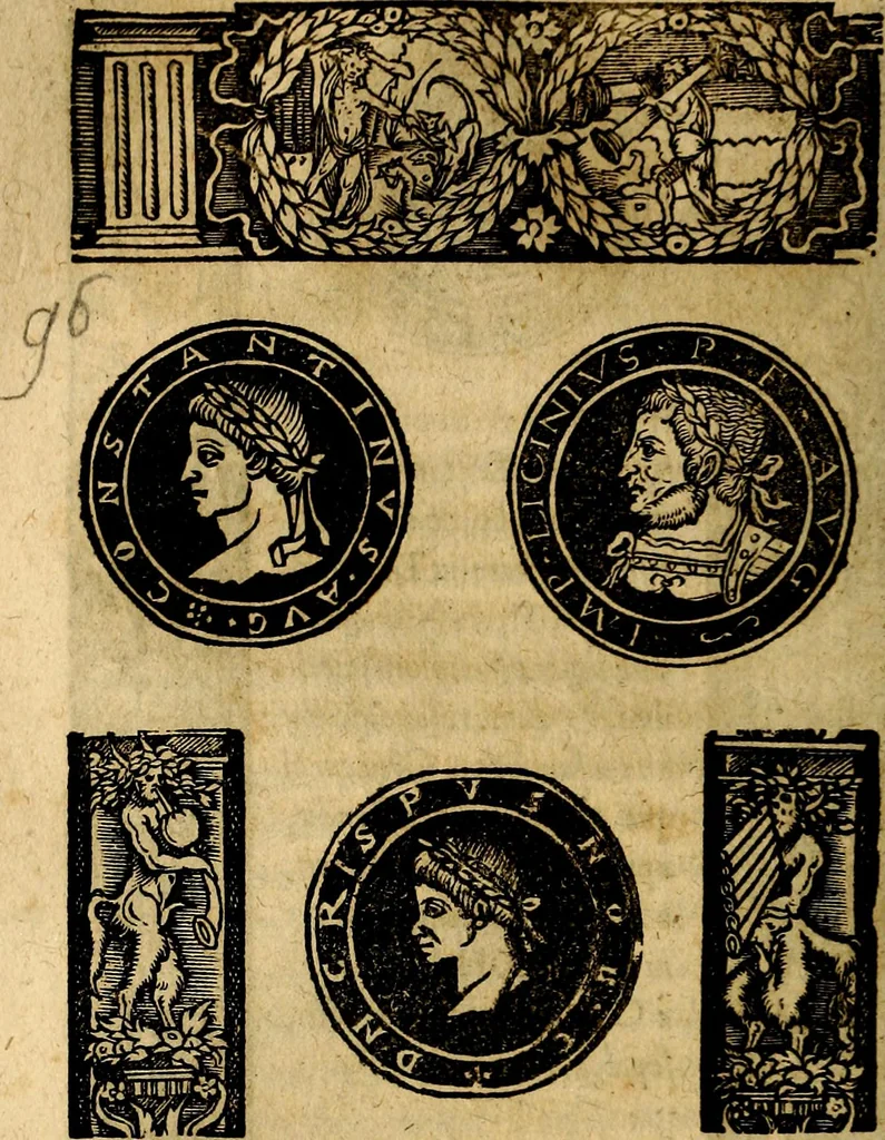 An illustration from Imperatorum et Caesarum vitæ, cum inaginibus ad vivam effigiem expressis. Libellus auctus cum elencho & iconijs consulum ab authore, 1534, leaf 125