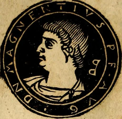 An illustration from Imperatorum et Caesarum vitæ, cum inaginibus ad vivam effigiem expressis. Libellus auctus cum elencho & iconijs consulum ab authore, 1534, leaf 129