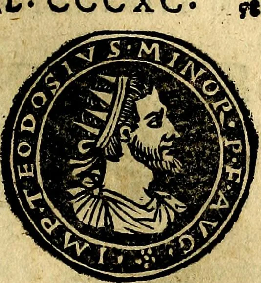 An illustration from Imperatorum et Caesarum vitæ, cum inaginibus ad vivam effigiem expressis. Libellus auctus cum elencho & iconijs consulum ab authore, 1534, leaf 134