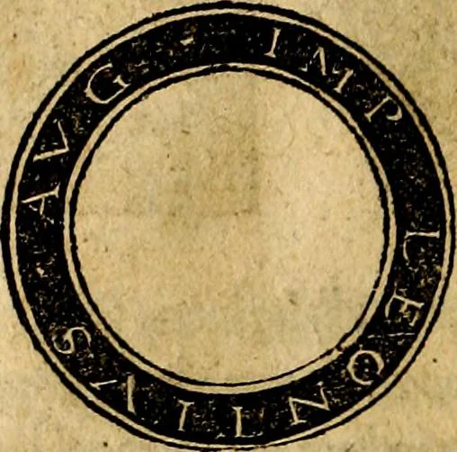 An illustration from Imperatorum et Caesarum vitæ, cum inaginibus ad vivam effigiem expressis. Libellus auctus cum elencho & iconijs consulum ab authore, 1534, leaf 153