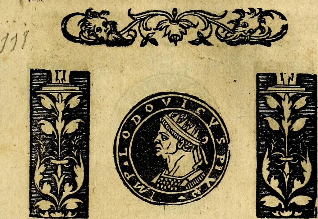 An illustration from Imperatorum et Caesarum vitæ, cum inaginibus ad vivam effigiem expressis. Libellus auctus cum elencho & iconijs consulum ab authore, 1534, leaf 162