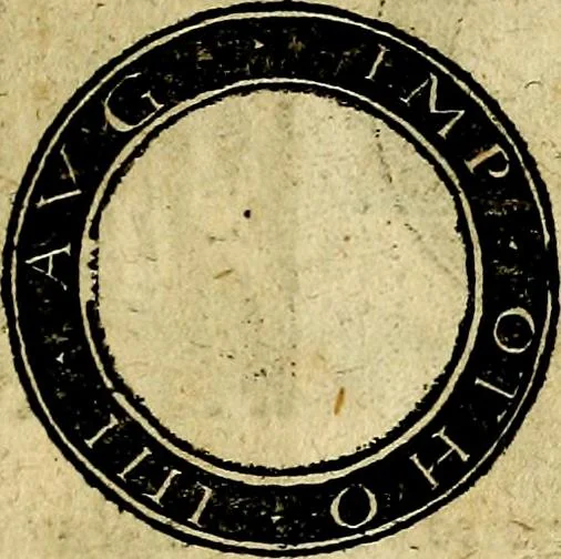 An illustration from Imperatorum et Caesarum vitæ, cum inaginibus ad vivam effigiem expressis. Libellus auctus cum elencho & iconijs consulum ab authore, 1534, leaf 182