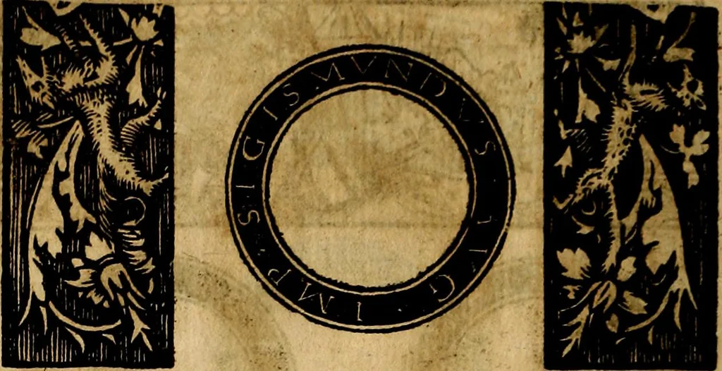 An illustration from Imperatorum et Caesarum vitæ, cum inaginibus ad vivam effigiem expressis. Libellus auctus cum elencho & iconijs consulum ab authore, 1534, leaf 189