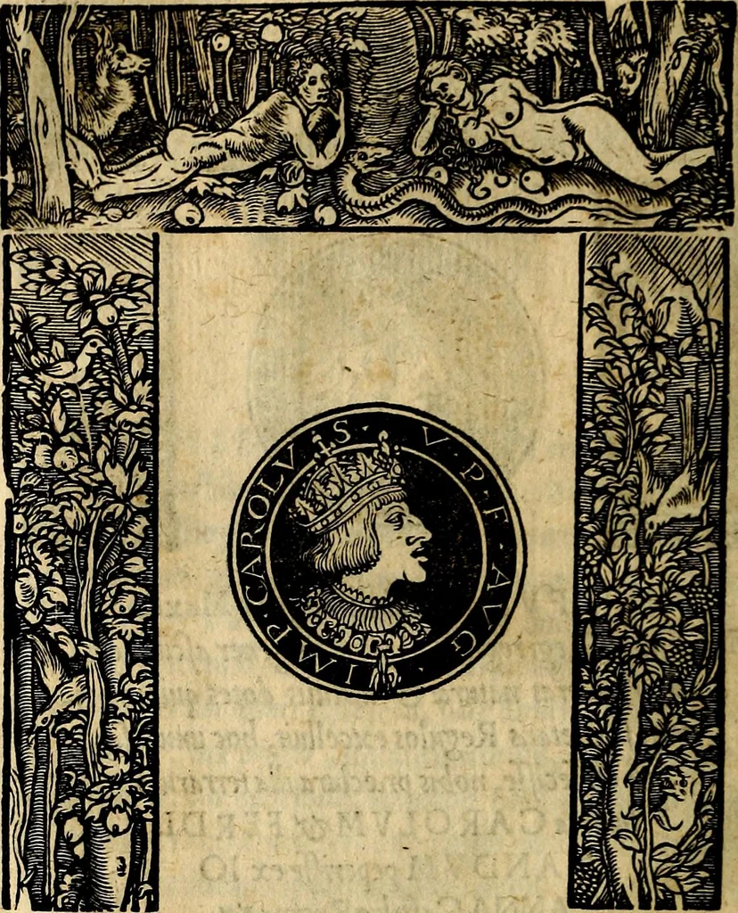 An illustration from Imperatorum et Caesarum vitæ, cum inaginibus ad vivam effigiem expressis. Libellus auctus cum elencho & iconijs consulum ab authore, 1534, leaf 195