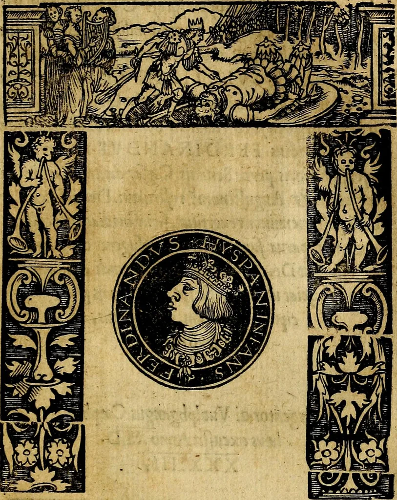 An illustration from Imperatorum et Caesarum vitæ, cum inaginibus ad vivam effigiem expressis. Libellus auctus cum elencho & iconijs consulum ab authore, 1534, leaf 196