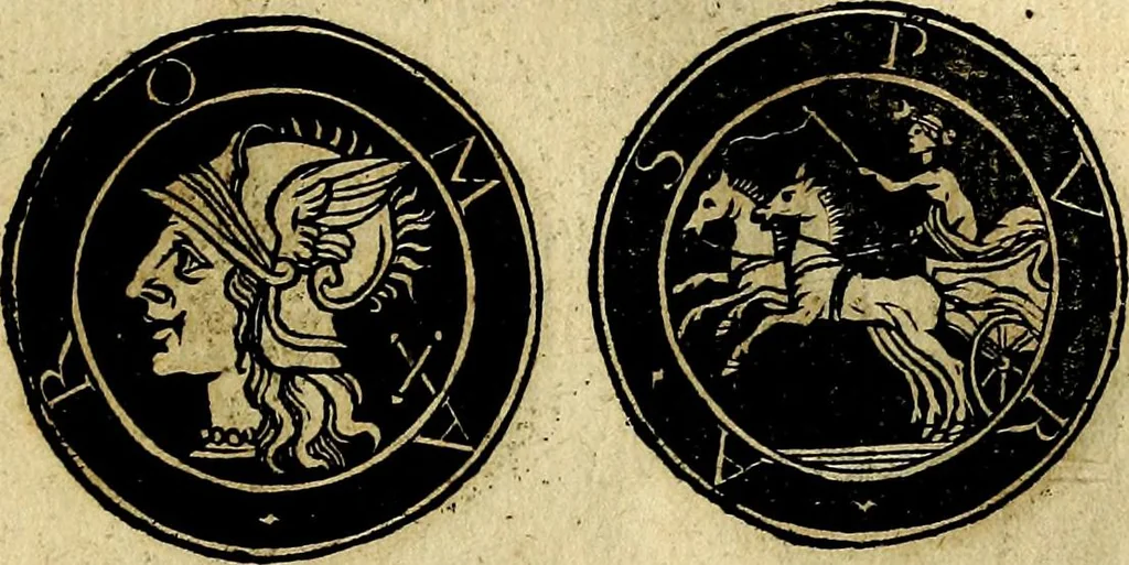 An illustration from Imperatorum et Caesarum vitæ, cum inaginibus ad vivam effigiem expressis. Libellus auctus cum elencho & iconijs consulum ab authore, 1534, leaf 220