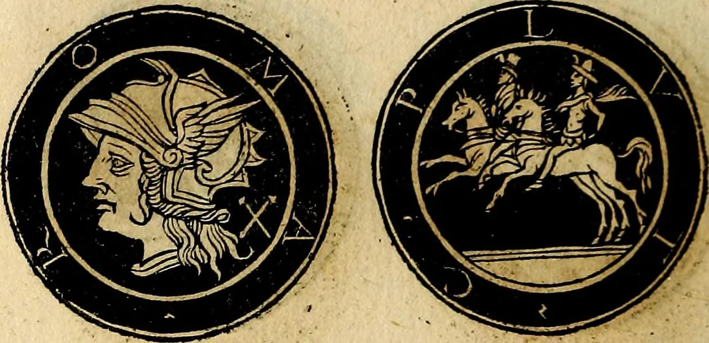 An illustration from Imperatorum et Caesarum vitæ, cum inaginibus ad vivam effigiem expressis. Libellus auctus cum elencho & iconijs consulum ab authore, 1534, leaf 221