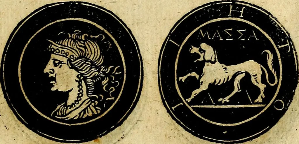 An illustration from Imperatorum et Caesarum vitæ, cum inaginibus ad vivam effigiem expressis. Libellus auctus cum elencho & iconijs consulum ab authore, 1534, leaf 224