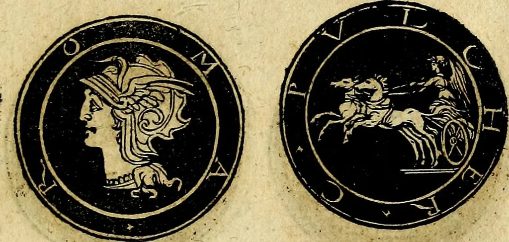 An illustration from Imperatorum et Caesarum vitæ, cum inaginibus ad vivam effigiem expressis. Libellus auctus cum elencho & iconijs consulum ab authore, 1534, leaf 226