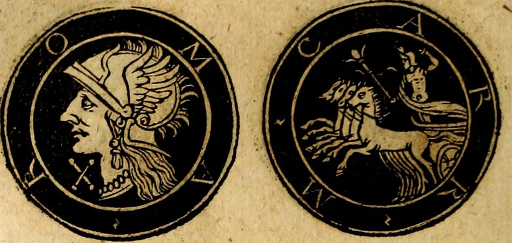 An illustration from Imperatorum et Caesarum vitæ, cum inaginibus ad vivam effigiem expressis. Libellus auctus cum elencho & iconijs consulum ab authore, 1534, leaf 229