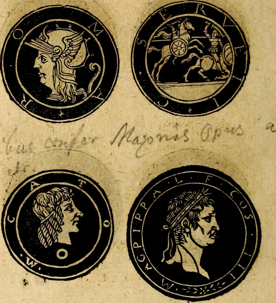 An illustration from Imperatorum et Caesarum vitæ, cum inaginibus ad vivam effigiem expressis. Libellus auctus cum elencho & iconijs consulum ab authore, 1534, leaf 229