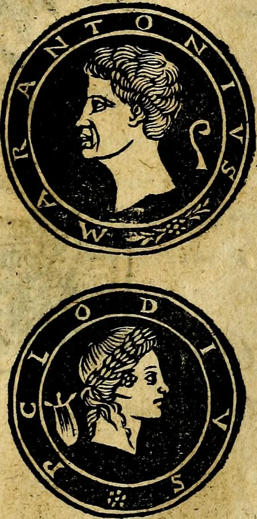 An illustration from Imperatorum et Caesarum vitæ, cum inaginibus ad vivam effigiem expressis. Libellus auctus cum elencho & iconijs consulum ab authore, 1534, leaf 230