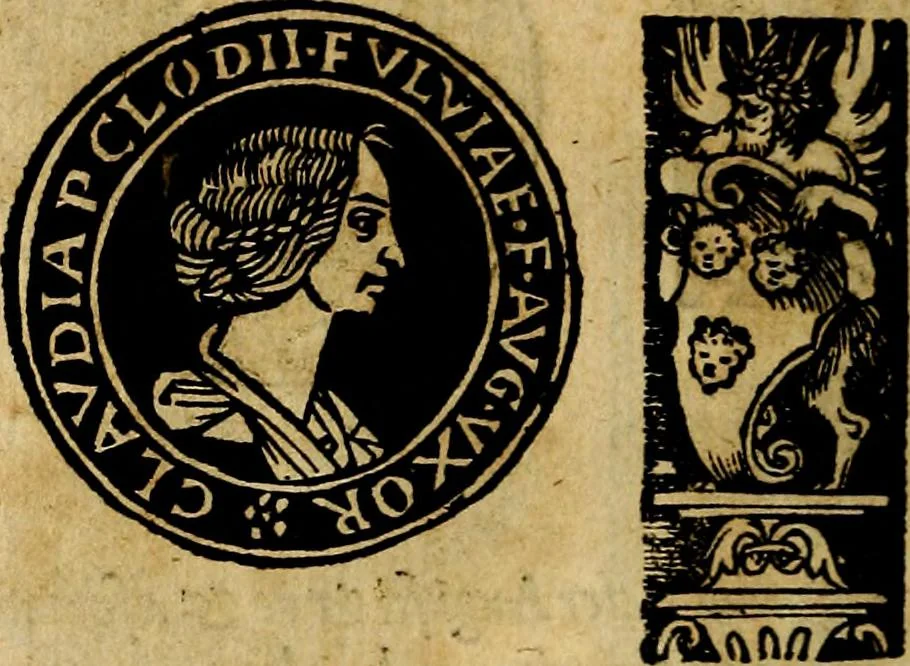 An illustration from Imperatorum et Caesarum vitæ, cum inaginibus ad vivam effigiem expressis. Libellus auctus cum elencho & iconijs consulum ab authore, 1534, leaf 27