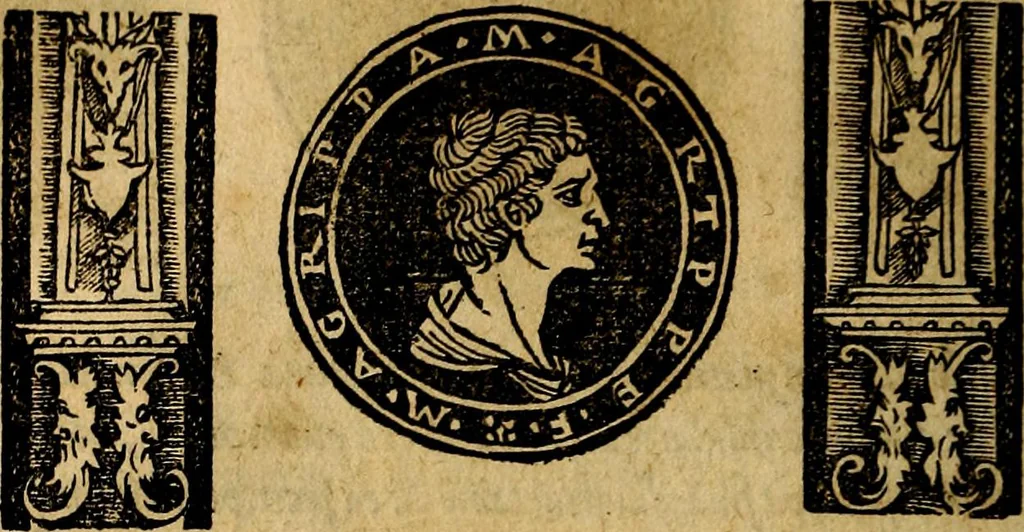 An illustration from Imperatorum et Caesarum vitæ, cum inaginibus ad vivam effigiem expressis. Libellus auctus cum elencho & iconijs consulum ab authore, 1534, leaf 29