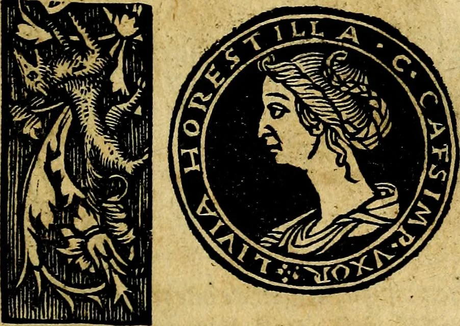 An illustration from Imperatorum et Caesarum vitæ, cum inaginibus ad vivam effigiem expressis. Libellus auctus cum elencho & iconijs consulum ab authore, 1534, leaf 36
