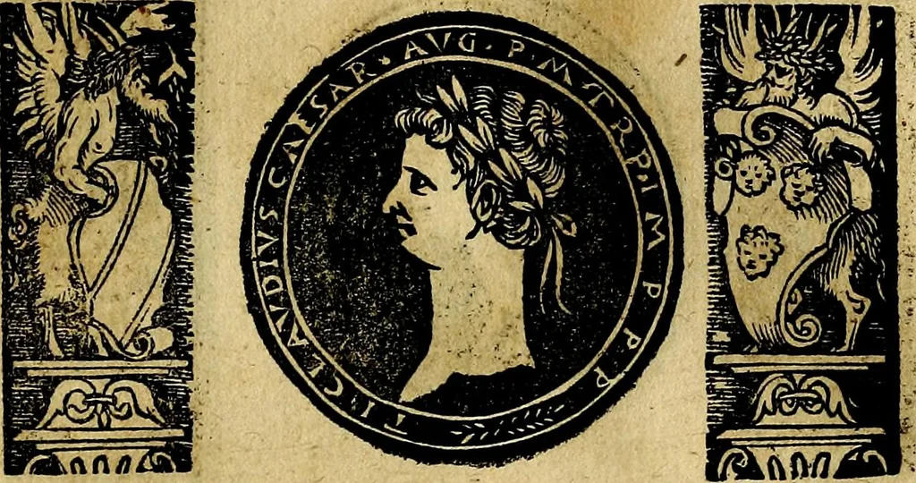 An illustration from Imperatorum et Caesarum vitæ, cum inaginibus ad vivam effigiem expressis. Libellus auctus cum elencho & iconijs consulum ab authore, 1534, leaf 38