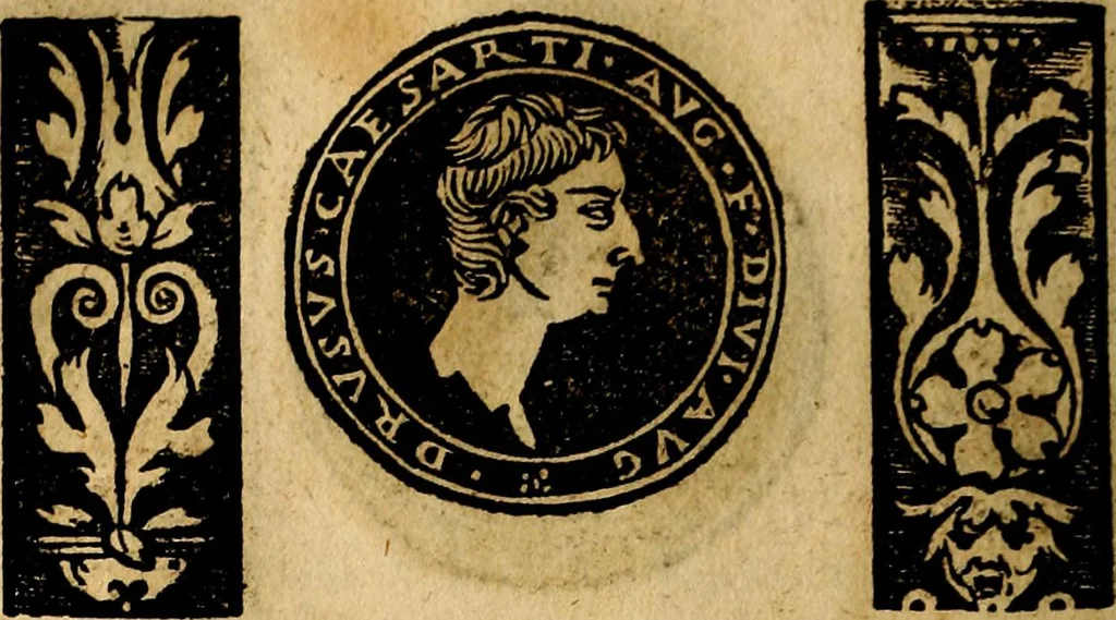 An illustration from Imperatorum et Caesarum vitæ, cum inaginibus ad vivam effigiem expressis. Libellus auctus cum elencho & iconijs consulum ab authore, 1534, leaf 39