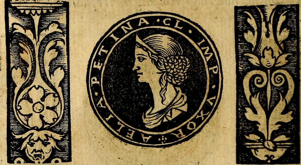 An illustration from Imperatorum et Caesarum vitæ, cum inaginibus ad vivam effigiem expressis. Libellus auctus cum elencho & iconijs consulum ab authore, 1534, leaf 41
