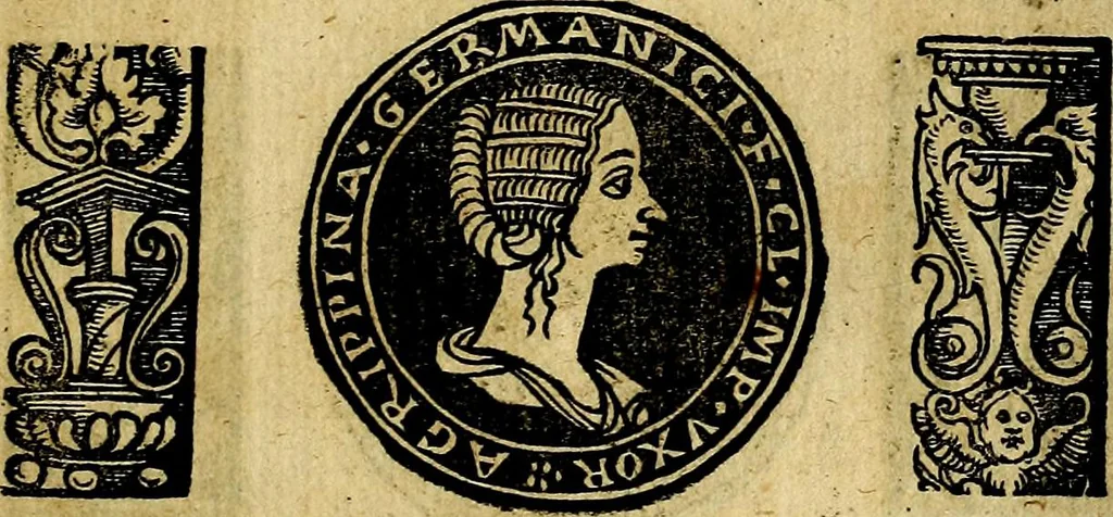 An illustration from Imperatorum et Caesarum vitæ, cum inaginibus ad vivam effigiem expressis. Libellus auctus cum elencho & iconijs consulum ab authore, 1534, leaf 42