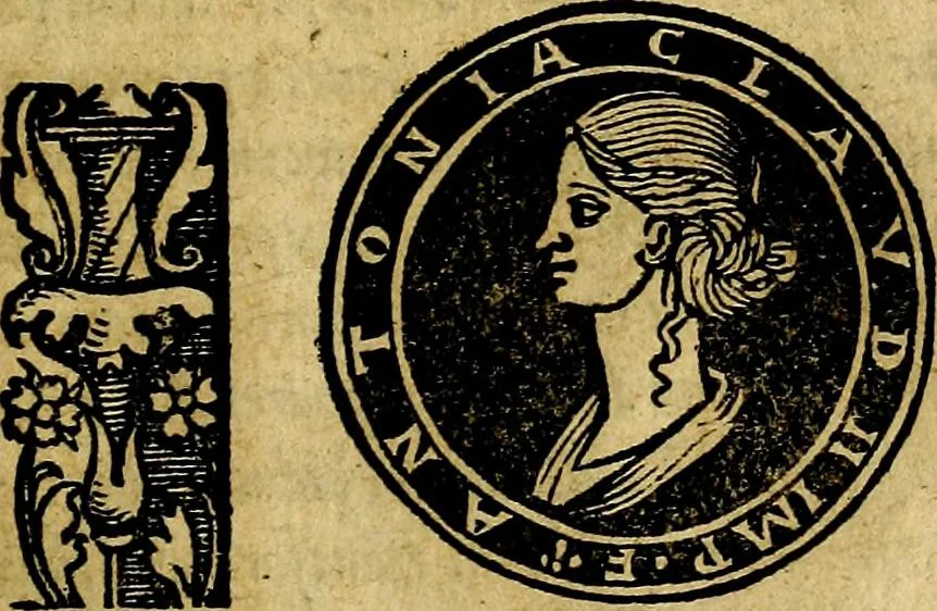 An illustration from Imperatorum et Caesarum vitæ, cum inaginibus ad vivam effigiem expressis. Libellus auctus cum elencho & iconijs consulum ab authore, 1534, leaf 44