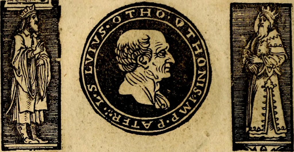 An illustration from Imperatorum et Caesarum vitæ, cum inaginibus ad vivam effigiem expressis. Libellus auctus cum elencho & iconijs consulum ab authore, 1534, leaf 53