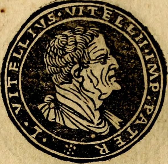 An illustration from Imperatorum et Caesarum vitæ, cum inaginibus ad vivam effigiem expressis. Libellus auctus cum elencho & iconijs consulum ab authore, 1534, leaf 55