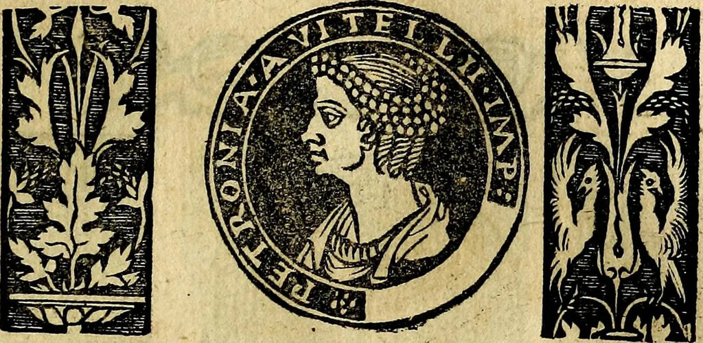 An illustration from Imperatorum et Caesarum vitæ, cum inaginibus ad vivam effigiem expressis. Libellus auctus cum elencho & iconijs consulum ab authore, 1534, leaf 56