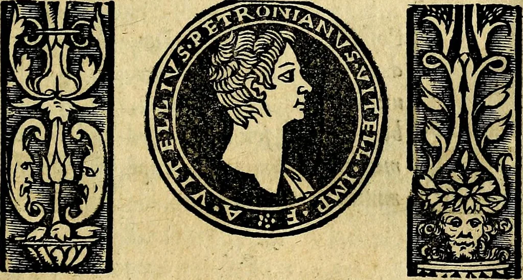 An illustration from Imperatorum et Caesarum vitæ, cum inaginibus ad vivam effigiem expressis. Libellus auctus cum elencho & iconijs consulum ab authore, 1534, leaf 56