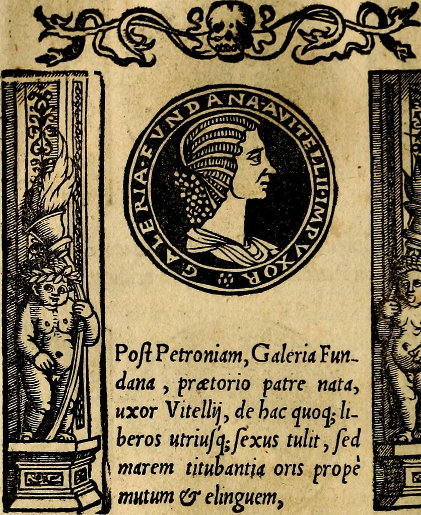 An illustration from Imperatorum et Caesarum vitæ, cum inaginibus ad vivam effigiem expressis. Libellus auctus cum elencho & iconijs consulum ab authore, 1534, leaf 57