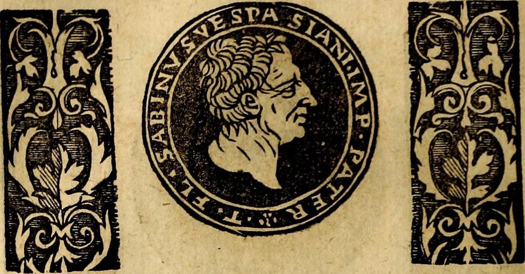 An illustration from Imperatorum et Caesarum vitæ, cum inaginibus ad vivam effigiem expressis. Libellus auctus cum elencho & iconijs consulum ab authore, 1534, leaf 59