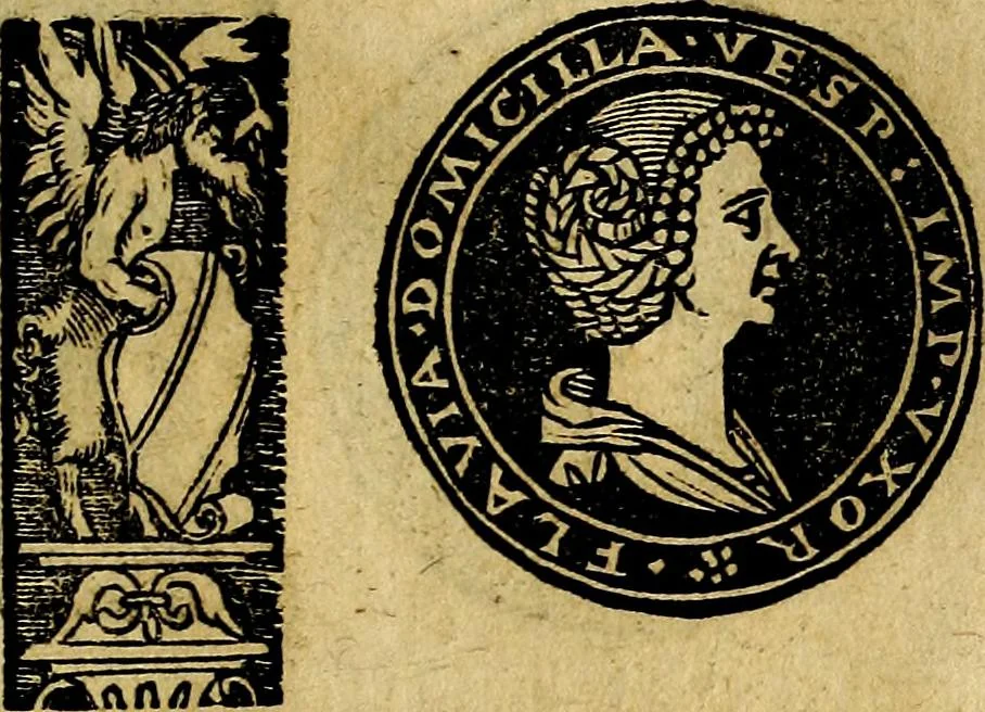 An illustration from Imperatorum et Caesarum vitæ, cum inaginibus ad vivam effigiem expressis. Libellus auctus cum elencho & iconijs consulum ab authore, 1534, leaf 60