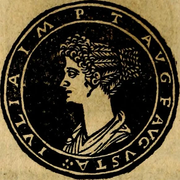 An illustration from Imperatorum et Caesarum vitæ, cum inaginibus ad vivam effigiem expressis. Libellus auctus cum elencho & iconijs consulum ab authore, 1534, leaf 63